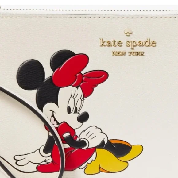 NWT in packaging Kate Spade New York X Disney Minnie Medium L-zip Wristlet - Picture 4 of 6